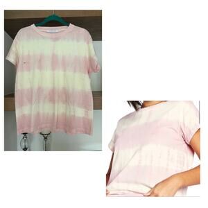 Daydreamer x Free People Tie Dye Top in Yellow/Pink